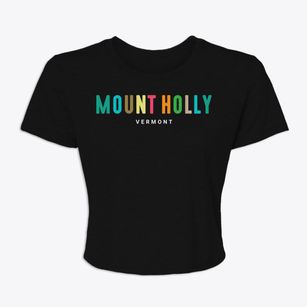 Mount Holly Vermont Color Pop Women's Crop Top