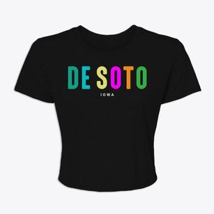 De Soto Iowa Color Pop Women's Crop Top