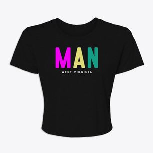 Man West Virginia Color Pop Women's Crop Top