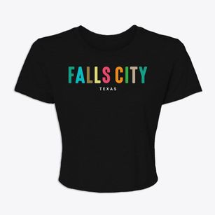 Falls City Texas Color Pop Women's Crop Top