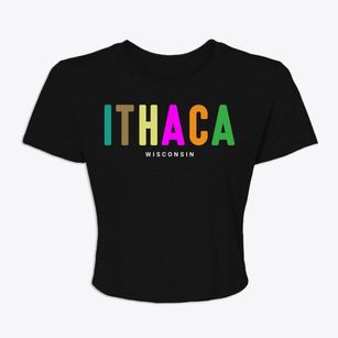 Ithaca Wisconsin Color Pop Women's Crop Top