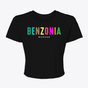 Benzonia Michigan Color Pop Women's Crop Top