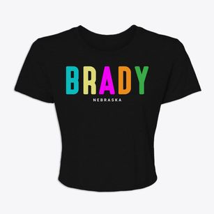 Brady Nebraska Color Pop Women's Crop Top