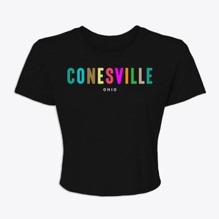 Conesville Ohio Color Pop Women's Crop Top