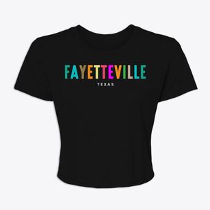 Fayetteville Texas Color Pop Women's Crop Top