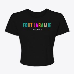 Fort Laramie Wyoming Color Pop Women's Crop Top