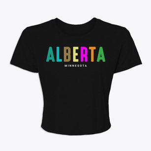 Alberta Minnesota Color Pop Women's Crop Top