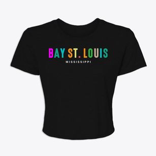Bay St. Louis Mississippi Color Pop Women's Crop Top