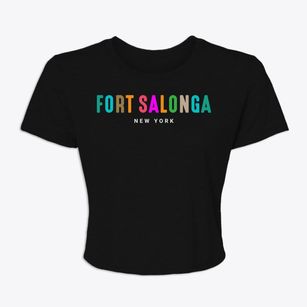 Fort Salonga New York Color Pop Women's Crop Top