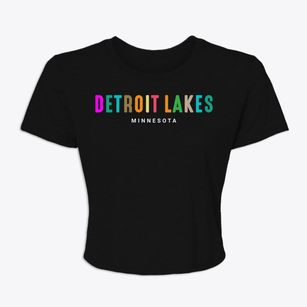 Detroit Lakes Minnesota Color Pop Women's Crop Top