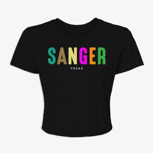 Sanger Texas Color Pop Women's Crop Top
