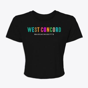 West Concord Massachusetts Color Pop Women's Crop Top