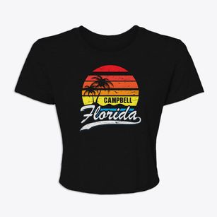 Campbell Florida Palm Tree Sunset Women's Crop Top