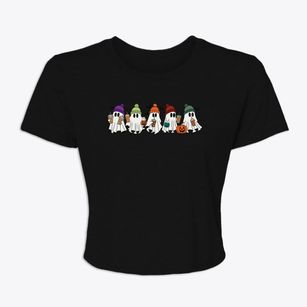   Ghosts and Pumpkin Spice Women's Crop Top