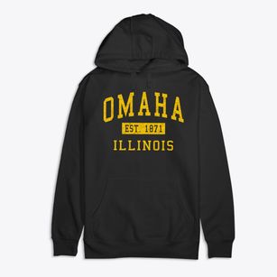 Omaha Illinois Classic Established Premium Cotton Hoodie