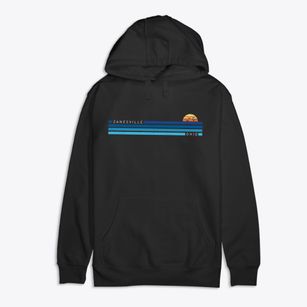 Zanesville Ohio Water View Premium Cotton Hoodie