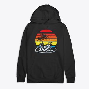 Summit South Carolina Palm Tree Sunset Premium Cotton Hoodie