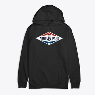 Arnolds Park Iowa Diamond Star Premium Cotton Hoodie