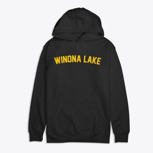 Winona Lake Indiana Classic Curve Premium Cotton Hoodie
