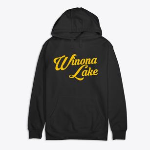 Winona Lake Indiana Vintage Team Premium Cotton Hoodie