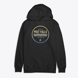 Post Falls Idaho Color Fade Premium Cotton Hoodie