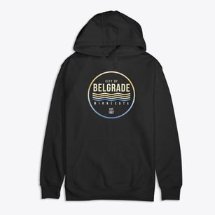 Belgrade Minnesota Color Fade Premium Cotton Hoodie