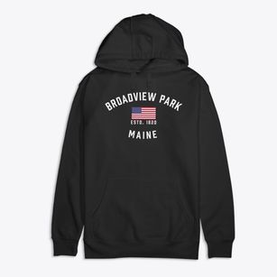 Broadview Park Maine Patriot Premium Cotton Hoodie