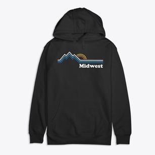 Midwest Wyoming Mountain View Premium Cotton Hoodie