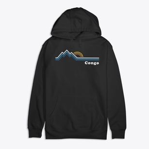 Congo West Virginia Mountain View Premium Cotton Hoodie