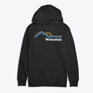 Whitefish Montana Mountain View Premium Cotton Hoodie
