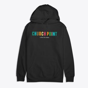 Church Point Louisiana Color Pop Premium Cotton Hoodie