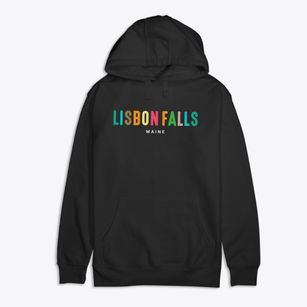Lisbon Falls Maine Color Pop Premium Cotton Hoodie