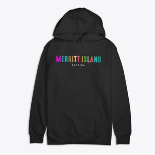 Merritt Island Florida Color Pop Premium Cotton Hoodie