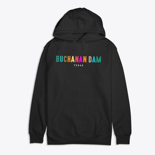 Buchanan Dam Texas Color Pop Premium Cotton Hoodie
