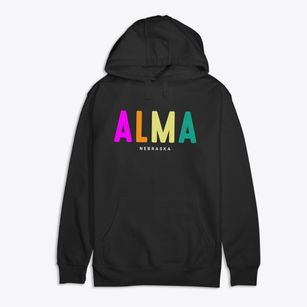 Alma Nebraska Color Pop Premium Cotton Hoodie