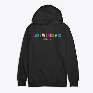 Lake Waukomis Missouri Color Pop Premium Cotton Hoodie