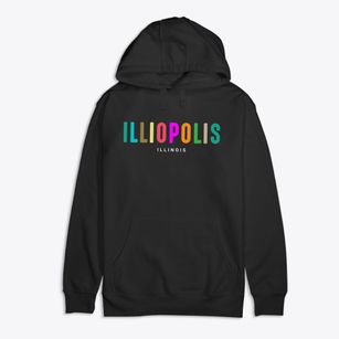 Illiopolis Illinois Color Pop Premium Cotton Hoodie