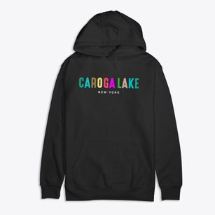 Caroga Lake New York Color Pop Premium Cotton Hoodie