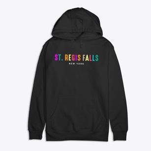 St. Regis Falls New York Color Pop Premium Cotton Hoodie