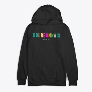 Bourbonnais Illinois Color Pop Premium Cotton Hoodie