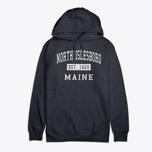 North Islesboro Maine Classic Established Premium Cotton Hoodie