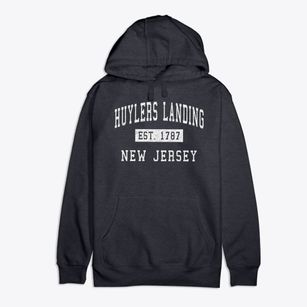 Huylers Landing New Jersey Classic Established Premium Cotton Hoodie
