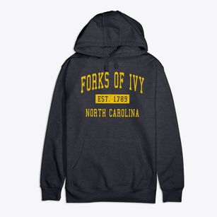 Forks Of Ivy North Carolina Classic Established Premium Cotton Hoodie