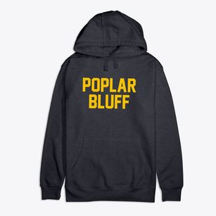 Poplar Bluff Missouri Classic Block Premium Cotton Hoodie