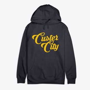 Custer City Oklahoma Vintage Team Premium Cotton Hoodie