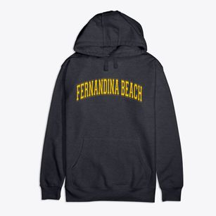 Fernandina Beach Florida Varsity Premium Cotton Hoodie