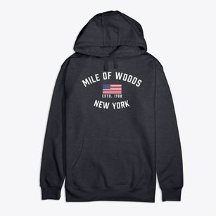Mile Of Woods New York Patriot Premium Cotton Hoodie