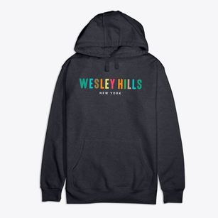 Wesley Hills New York Color Pop Premium Cotton Hoodie