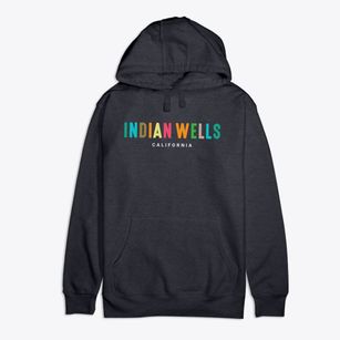 Indian Wells California Color Pop Premium Cotton Hoodie