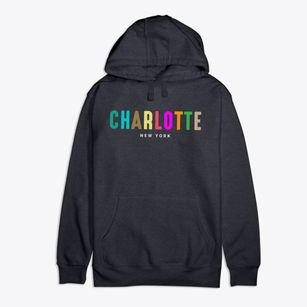 Charlotte New York Color Pop Premium Cotton Hoodie
